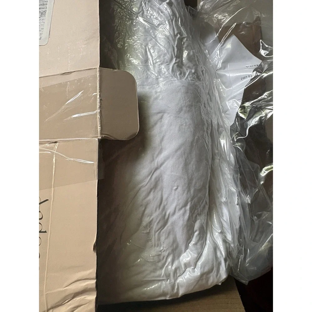 Andency White Twin Comforter Set, 2 PC Pinch Pleat Bedding, 66x90